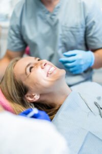 dentist in the process. dental services, dental office, dental t